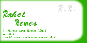 rahel nemes business card